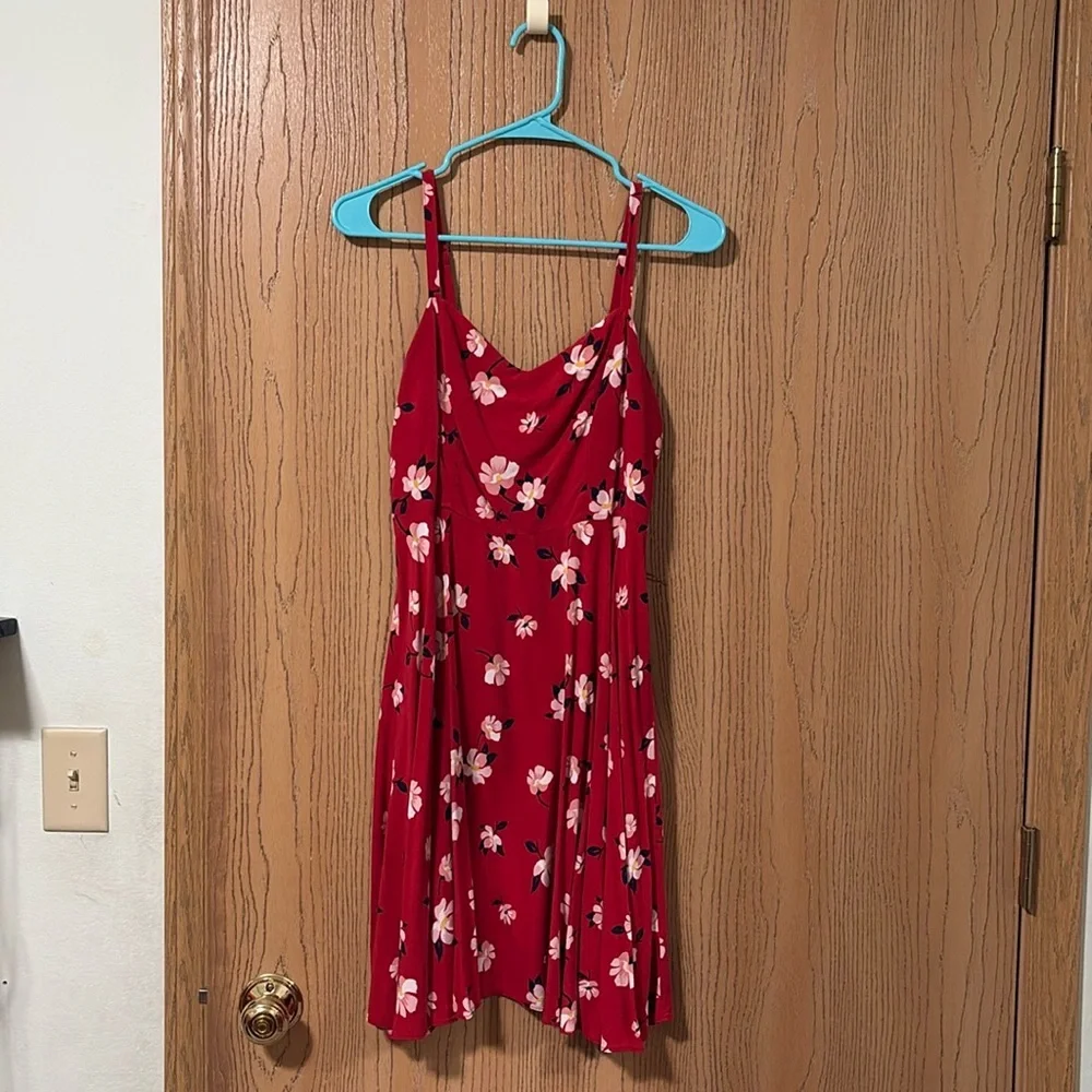 Old Navy Red Floral Dress - Picture 1 of 6